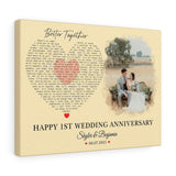 Lyrics Song -- Canvas  12"X16" -- Skyler & Benjamin 08.07.2021