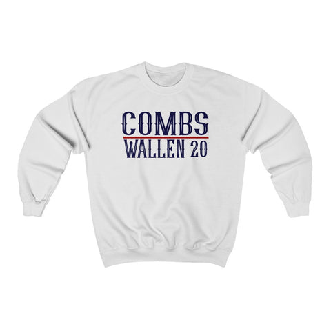 Wallen Combs 20 -- Unisex Crewneck Sweatshirt -- White -- 1.2 -- printify