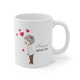 Personalized Couples Love (I Love You Couple) -- 11oz White Mug -- Benz Kim -- printify