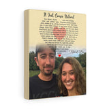 Lyrics Song -- Canvas 8"x10" -- Nick & Bre