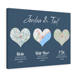 Love Anniversary Print -- Canvas  18"X24" -- Jordan & Ted