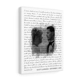 Music Lyrics Song -- Canvas 11"X14" -- Scott & Amanda