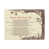 Lyrics Song -- Canvas 18"X24" -- Waited My Whole Life (Cracker)