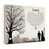 Music Lyrics Song -- Canvas 11"X14" -- Faithfully (Journey)