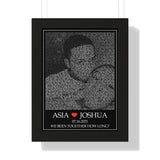 Lyrics Song -- Black Framed poster/ 12”x16” -- Asia & Joshua