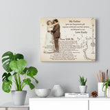 Daddy Family Prints -- Canvas 11"X14" -- Love Emily