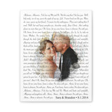 Lyrics Song -- Canvas 11"X14" -- Sara & Brandon 8.1.2014