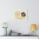 Lyrics -- Shaphan & Kimberly 03.07.2022 -- White framed 16x20 -- Printify