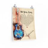 Lyrics Song -- Poster/ 16''x20'' -- Into Your Arms (The Lemonheads)