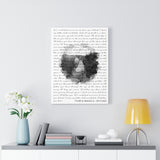 Lyrics Song -- Canvas 18"X24" -- Tyler & Makayla