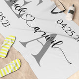 Couple Gift -- Beach Towel, 30x60 -- Erick & Aprwil