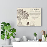 Lyrics -- I Cross My Heart -- style 5 -- Canvas 11x14 -- Printify