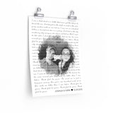 Lyrics -- Joshua & Kara <3 12~09~2015 -- 11x14 -- Printify