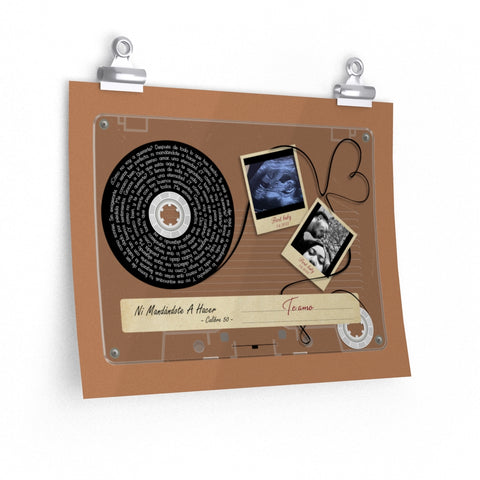 Cassettes-Tape Prints -- poster/ 11''x14'' -- First baby