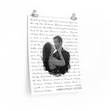 Lyrics -- Gabby & Phillip 12.27.2020 -- 16x20 -- Printify