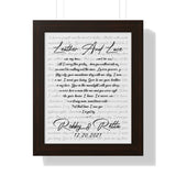Lyrics -- Robby & Retta 12.20.2021 -- Black framed 11x14 -- Printify