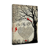 in My Life Lyrics -- Canvas 12"X16" -- 30 -- printify