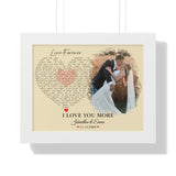 Music Lyrics Song -- White framed  11"x14" -- Johnathon & Emma