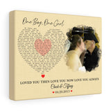 Lyrics Song -- Canvas 8"x10" -- Chuck & Tiffany