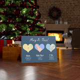 Map poster -- Mary & David -- Canvas 18"X24" -- Printify