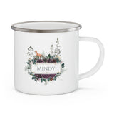 Initials Wild Nature -- Mindy -- Enamel Mug -- Printify