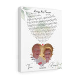 Music Lyrics Song -- Canvas 11"X14" -- Tom & Karen