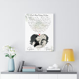 Lyrics -- Oscar & Desiree 10-23-2021 -- Canvas 18x24 -- Printify