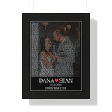 Lyrics -- Dana & Sean 05.08.2021 -- Black framed 12x16 -- Printify