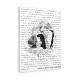 Music Song Lyrics -- Canvas 24"x30" -- Danielle & Matthew
