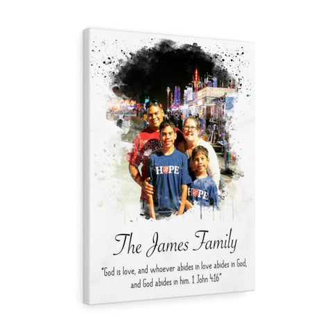 Print poster -- The James Family -- Canvas 18x24 -- Printify