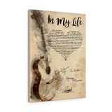 in My Life Lyrics -- Canvas 18"X24" -- 8