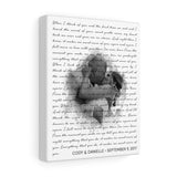 Music Lyrics Song -- Canvas 8"x10" -- Cody & Danielle