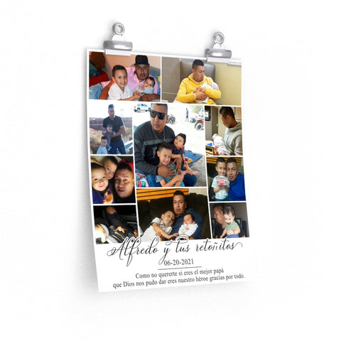 Dad Family Love -- Unframed 11''x14'' -- Alfredo y tus retoñitos