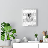 Music Lyrics Song -- Canvas 8"x10" -- Aaron & Megan