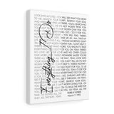 Lyrics -- Tom and Lorie March 7, 1992 -- Canvas 11x14 -- Printify