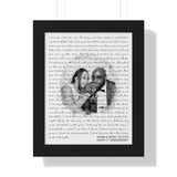 Lyrics -- Gevin & Rosa 02.27.21 -- Black framed 11x14 -- Printify