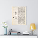 Music Song Lyrics -- Canvas 18"X24" -- lorena
