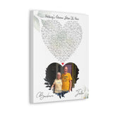 Lyrics Song -- Canvas 12"X16" -- Barbara & John