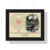 Music Lyrics Song -- Black framed 11"x14" -- Alex and Kaydra
