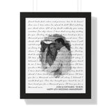 Lyrics -- Josh & Kathleen 10-18-15 -- Black framed 16"x20" -- Printify