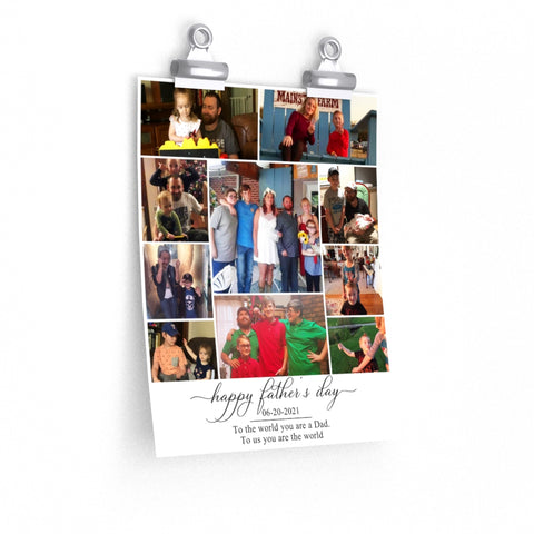 Dad Family Love Prints -- Unframed 9''x11'' -- To the world you are a Dad