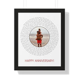 Song Record -- Black framed poster/ 16"x20" -- Mollie & Joey