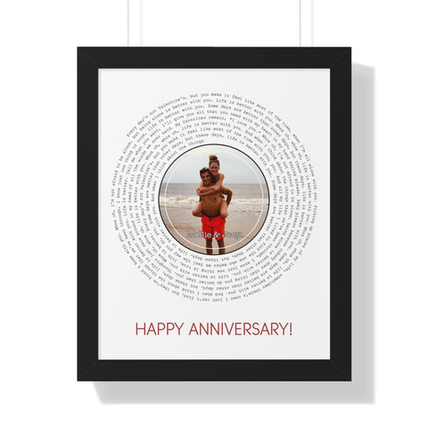 Song Record -- Black framed poster/ 16"x20" -- Mollie & Joey