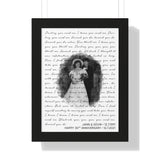 Lyrics -- Jann & Kevin 12/7/1991 -- Black framed 12x16 -- Printify