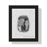 Lyrics -- Michelle and Rudy 10-08-2021 -- Black frame 11x14 -- Printify