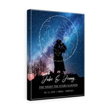 Star Map -- Jake & Jenny -- Canvas 12x16 -- printify
