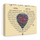 Grow Old with Me Lyrics -- Canvas 12"X16" -- Jake & Roxi