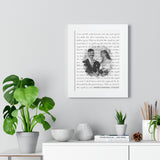 Lyrics -- Hunter & Montana 07.23.2021 -- White framed 11x14 -- Printify