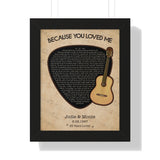 Lyrics Song -- Black framed poster/ 11"x14" -- Jodie & Monte 6.28.1997
