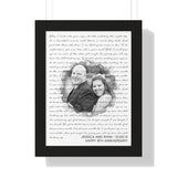 Music Lyrics Song -- Black Framed 12”x16” -- Jessica and Ryan